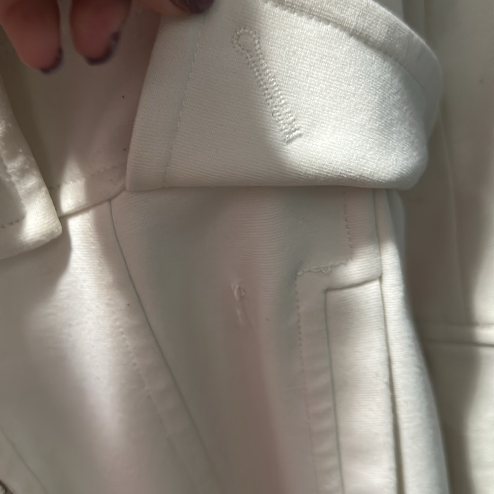 White Women's Jacket with Gold Accents - Picture 4 of 6